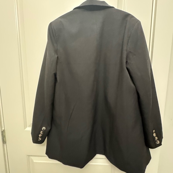 Women Casual Elegant Oversized Lapel Blazer Solid Work Office Jacket Blazer - Picture 4 of 4